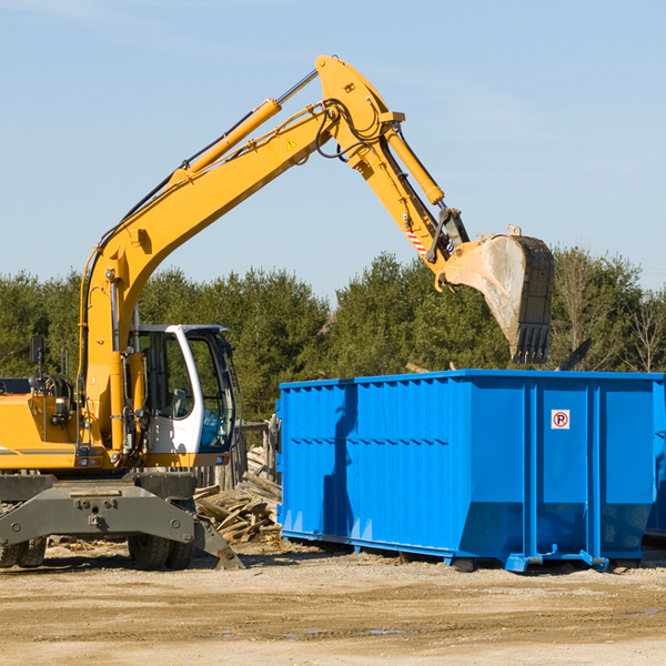 are there any restrictions on where a residential dumpster can be placed in New Summerfield